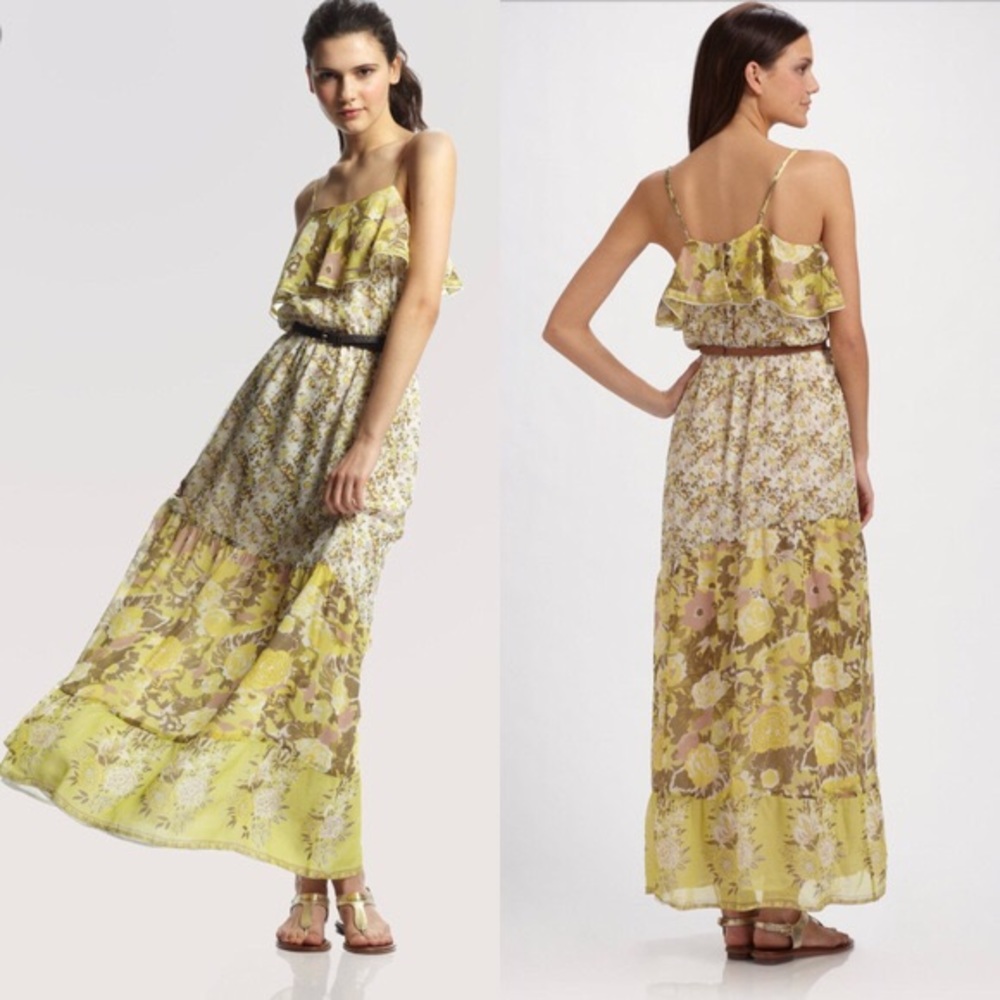 Joie Silk Floral Maxi Dress